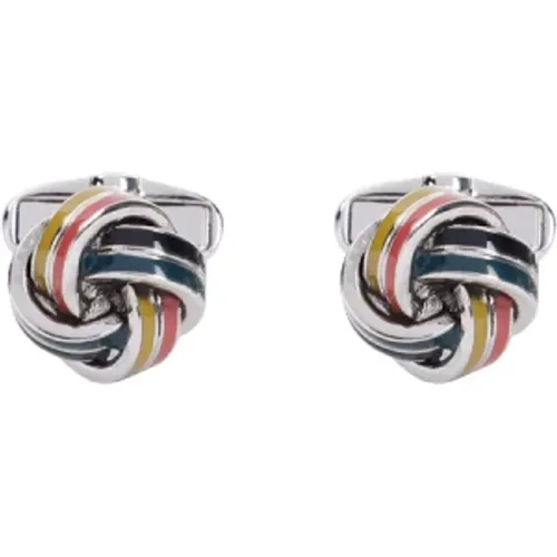 Metallic Knot Cufflinks , male, Sizes: ONE SIZE - PS By Paul Smith - Modalova