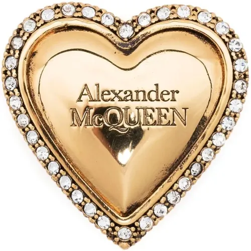Goldener Lace Lock mit Herzanhänger - alexander mcqueen - Modalova