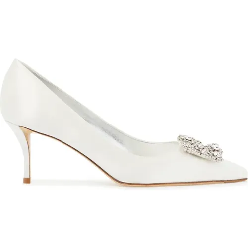 Satin Flower Decollete Shoe , female, Sizes: 5 UK, 6 UK - Roger Vivier - Modalova