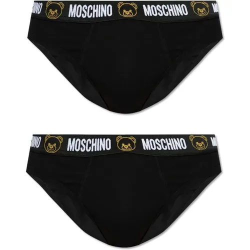 Two-pack briefs , male, Sizes: 2XL, S, L, XL, M, XS - Moschino - Modalova