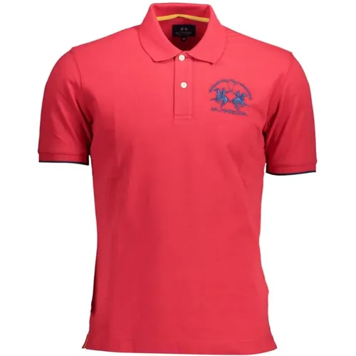 Elegant Pink Polo Shirt for Men , Herren, Größe: S - LA MARTINA - Modalova