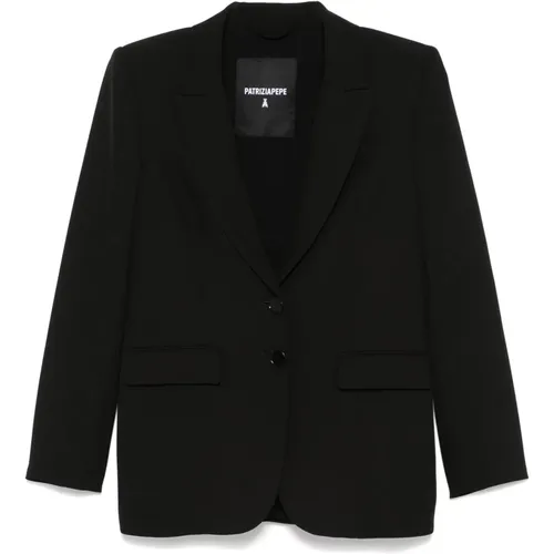 Essentieller Zweiknopf-Blazer , Damen, Größe: M - PATRIZIA PEPE - Modalova