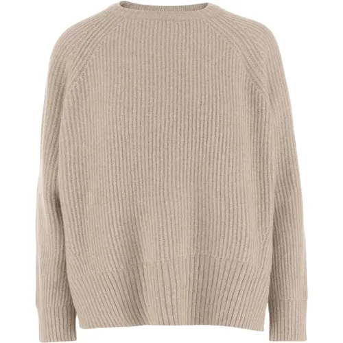 Kaschmir Seiden Crew Neck Pullover , Damen, Größe: S - allude - Modalova