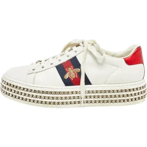 Pre-owned Leather sneakers , female, Sizes: 4 UK - Gucci Vintage - Modalova