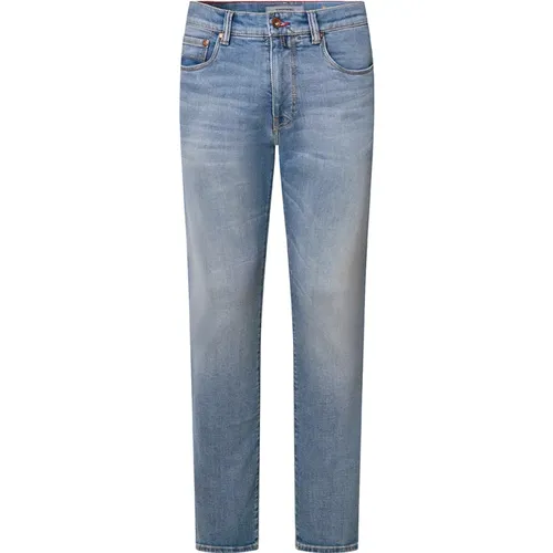 Schmale Passform Denim Jeans , Herren, Größe: W36 L34 - Pierre Cardin - Modalova