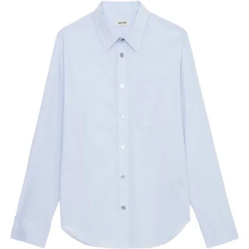 Light Striped Cotton Shirt , female, Sizes: L, S, M - Zadig & Voltaire - Modalova