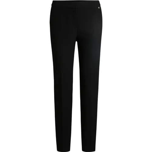 Vielseitige Slim-Fit Hose mit Logo-Detail , Damen, Größe: L - Hugo Boss - Modalova