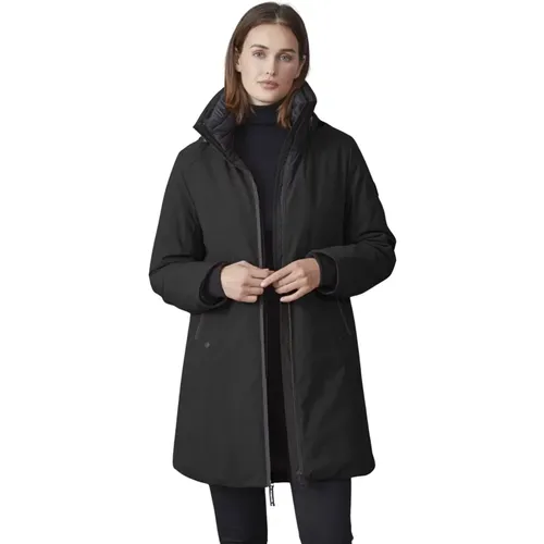 Stilvolle Parka Comfort Fit Schwarz , Damen, Größe: 3XL - Junge - Modalova