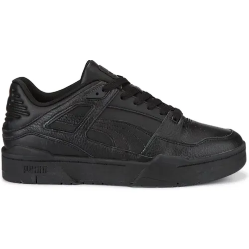 Leder Slipstream Schwarze Herren Sneakers , Herren, Größe: 42 1/2 EU - Puma - Modalova