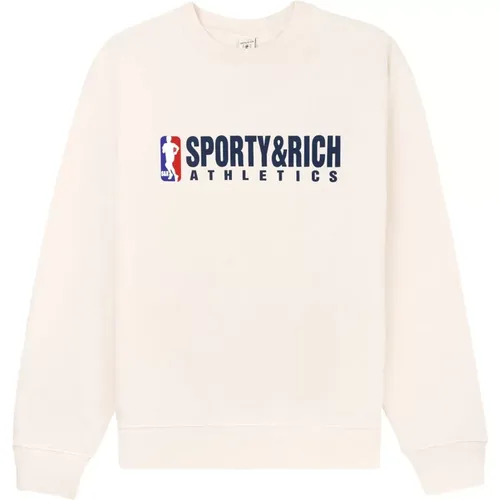 Logo Crewneck Sweatshirt - Sporty & Rich - Modalova