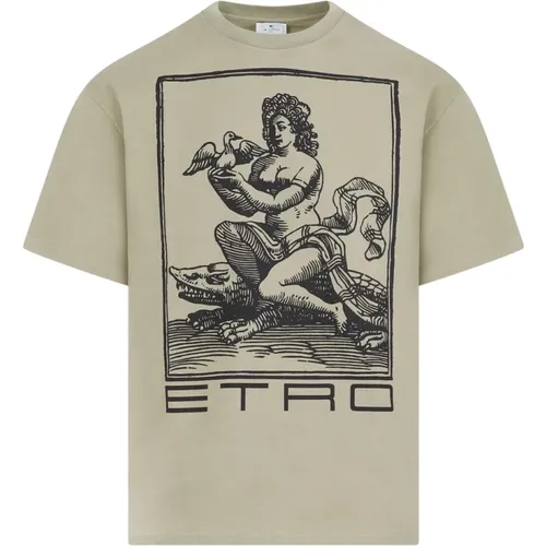 Cotton T-shirt Crew Neck , male, Sizes: S, M - ETRO - Modalova
