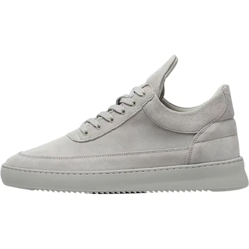 Niedrige Wildleder Alle Grau , Herren, Größe: 44 EU - Filling Pieces - Modalova