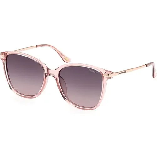 Rosa Brilliance Polarisierte Sonnenbrille , Damen, Größe: 55 MM - Skechers - Modalova