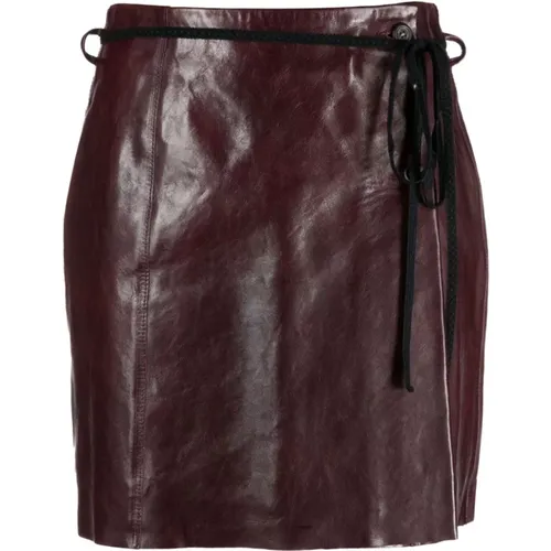 Leather Wrap Skirt , female, Sizes: XS, S - Our Legacy - Modalova