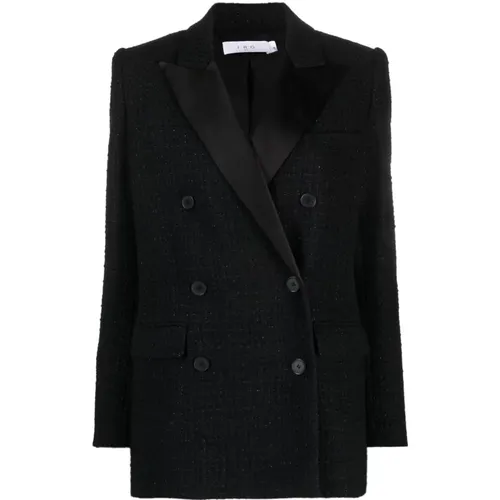 Casual Schwarzer Blazer Adelaide Jacke , Damen, Größe: M - IRO - Modalova