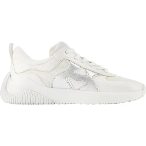 Weiße Synthetikleder-Sneaker , Damen, Größe: 41 EU - Hogan - Modalova