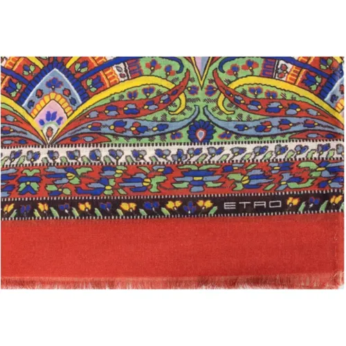 Bedruckter Schal aus Kaschmir-Seiden-Mix - ETRO - Modalova