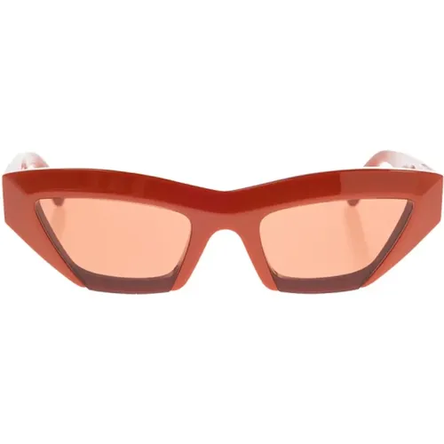 Logo-engraved sunglasses , female, Sizes: 53 MM - Bottega Veneta - Modalova