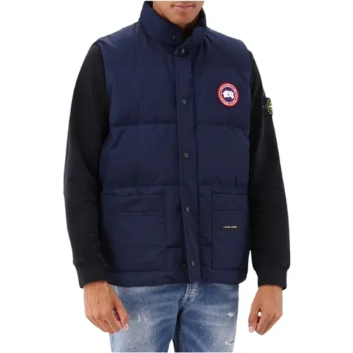 Blaue Freestyle Crew Weste mit Patch - Canada Goose - Modalova