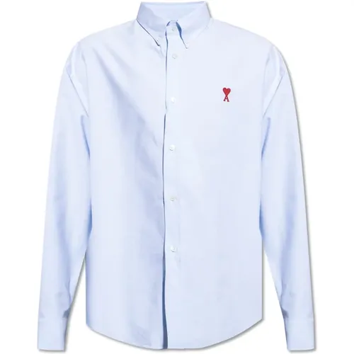 Shirt with logo , male, Sizes: XL, L - Ami Paris - Modalova