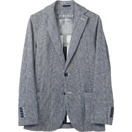 Prince of Wales Check Blazer , male, Sizes: 3XL, 2XL - Circolo 1901 - Modalova