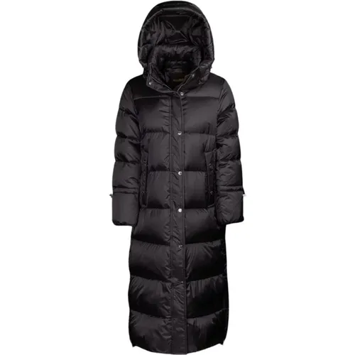 Oversized Long Down Jacket with Quilted Goose Down , female, Sizes: XS, S, L, 2XS - Moorer - Modalova