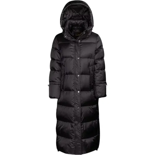 Oversized Long Down Jacket with Quilted Goose Down , female, Sizes: XS, S, L - Moorer - Modalova