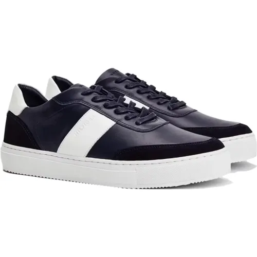 Premium Streifen Sneakers Marine/Weiß , Herren, Größe: 44 EU - Tommy Hilfiger - Modalova