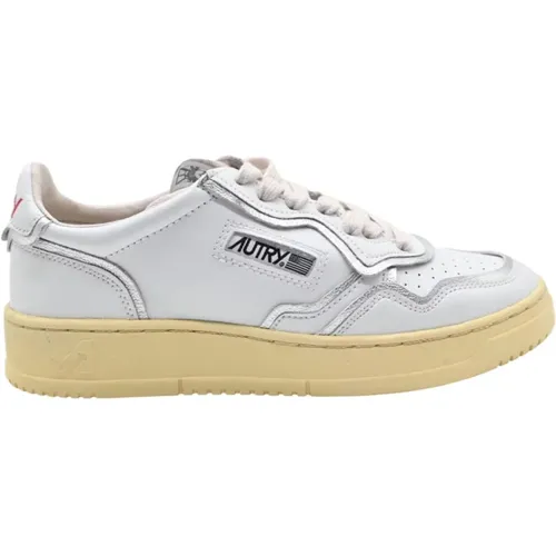 Liberty Open Low Sneakers /Silver , male, Sizes: 7 UK, 8 UK - Autry - Modalova