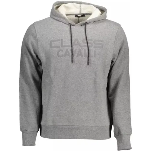 Hooded Sweatshirt with Logo Print , male, Sizes: L - Cavalli Class - Modalova