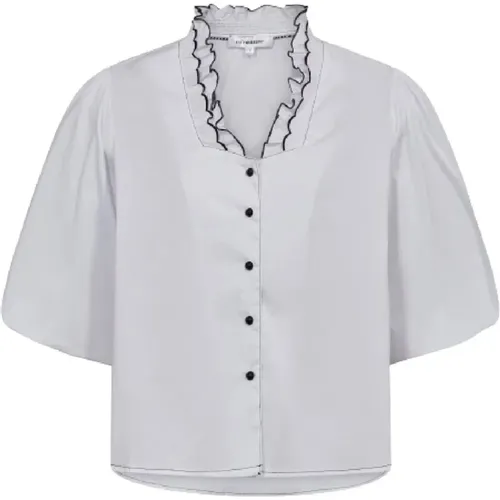 Feminine Scalloped Edge Shirt Blouse , female, Sizes: M, L, S - Co'Couture - Modalova