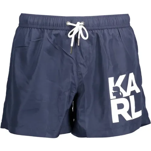 Blaue Badebekleidung Badehose Herren Shorts - Karl Lagerfeld - Modalova