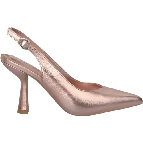 Leather High Heel Shoe with Buckle , female, Sizes: 4 UK, 7 UK, 6 UK, 8 UK, 5 UK, 3 UK - Alma en Pena - Modalova