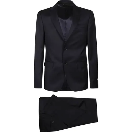 Lux Tailoring Navy Suit , male, Sizes: L, XL - Z Zegna - Modalova