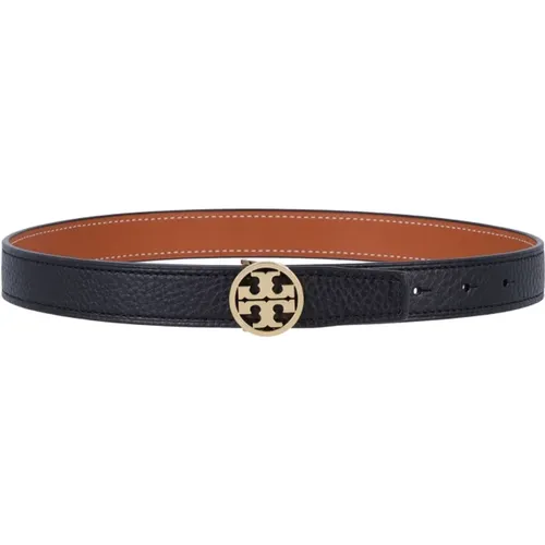 Leather Reversible Belt Gold Buckle , female, Sizes: L - TORY BURCH - Modalova