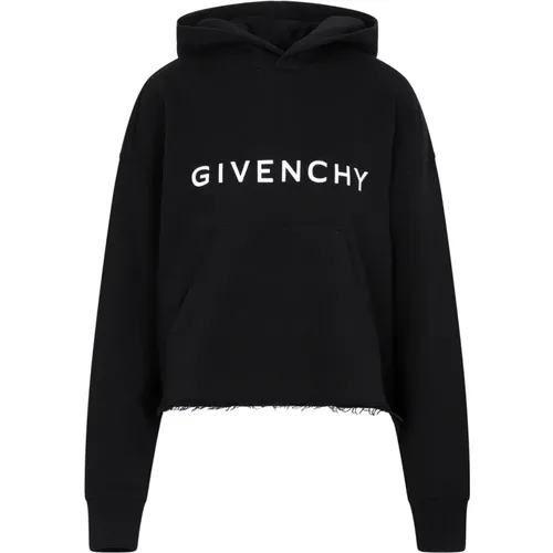 Cotton Hooded Sweatshirt , female, Sizes: S - Givenchy - Modalova