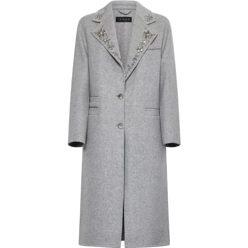 Icona Light Grey Coat , female, Sizes: M, XS, S - Kaos - Modalova