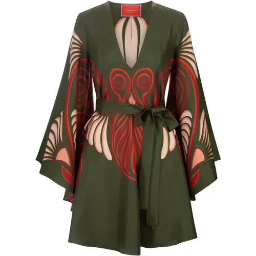 Grünes Seiden Mini Magnifico Kleid - La DoubleJ - Modalova