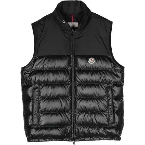 Down-Feather Gilet with Logo Patch , male, Sizes: 2XL - Moncler - Modalova