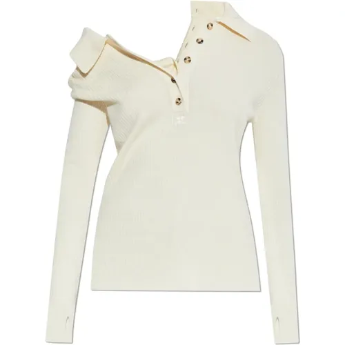 Gerippter Pullover , Damen, Größe: M - Courrèges - Modalova