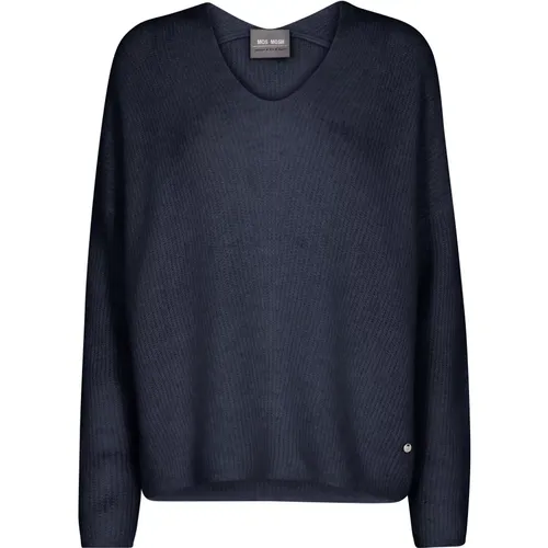 V-Neck Knit Sweater , female, Sizes: XS, L, M, XL - MOS MOSH - Modalova