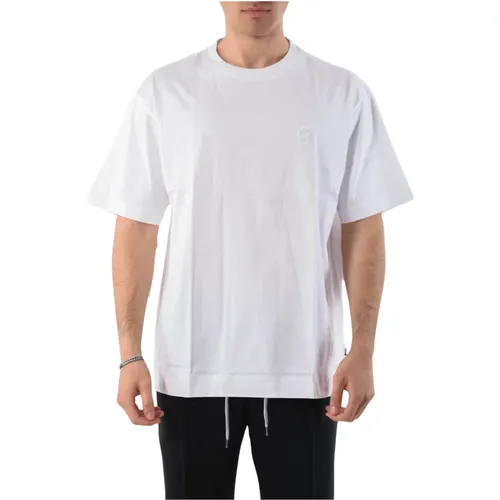 Embroidered Logo Oversized Cotton T-shirt , male, Sizes: L, S, 2XL - Hugo Boss - Modalova