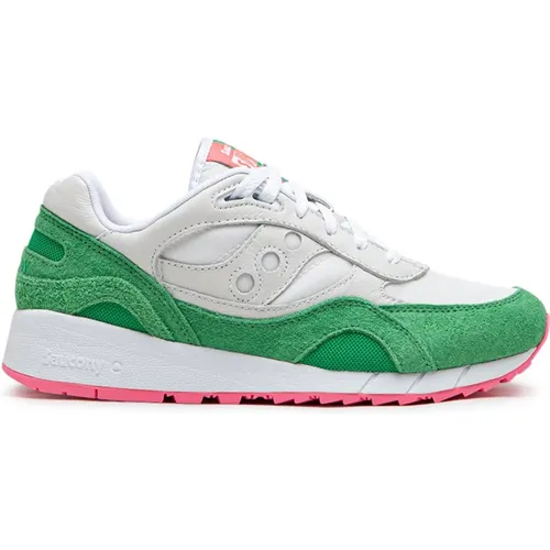 Retro Split Sneaker Grün Weiß Rosa , Herren, Größe: 46 EU - Saucony - Modalova