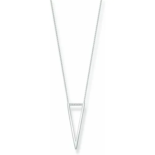 Silver Diamond Pendant Necklace , female, Sizes: ONE SIZE - Thomas Sabo - Modalova
