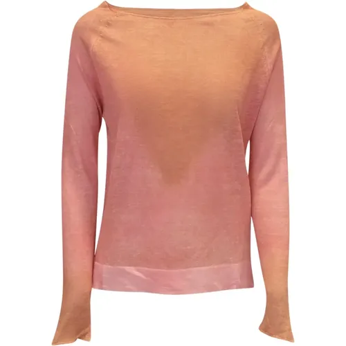 Women's Clothing Sweater Copper Ss24 , female, Sizes: L, XS, S - Alessandro Aste - Modalova