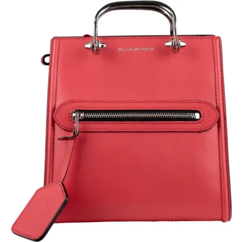 Rote Lederhandtasche mit Verstellbarem Riemen - alexander mcqueen - Modalova