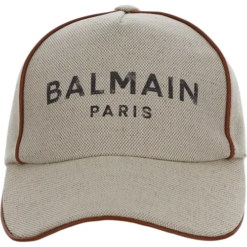 Logo Cap aus Baumwolle Balmain - Balmain - Modalova
