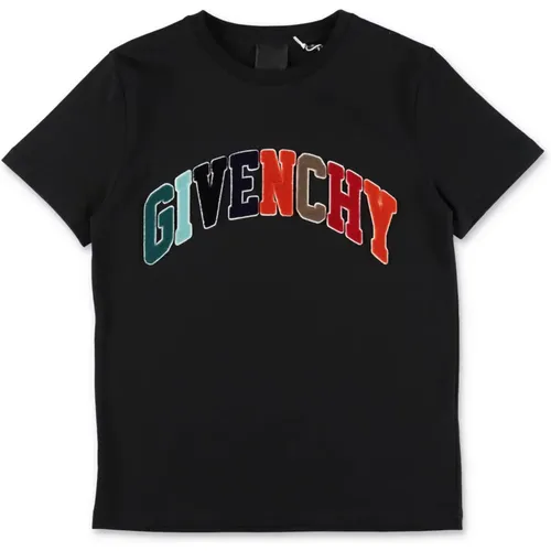 Schwarzes Baumwoll-Jersey-Jungen-T-Shirt - Givenchy - Modalova