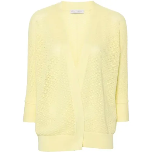 Cotton Knit Cardigan , female, Sizes: 3XL, XS - Le Tricot Perugia - Modalova