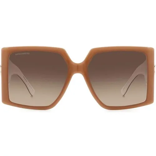 Einzigartige Sonnenbrille mit D2-Logo , Damen, Größe: 56 MM - Dsquared2 - Modalova